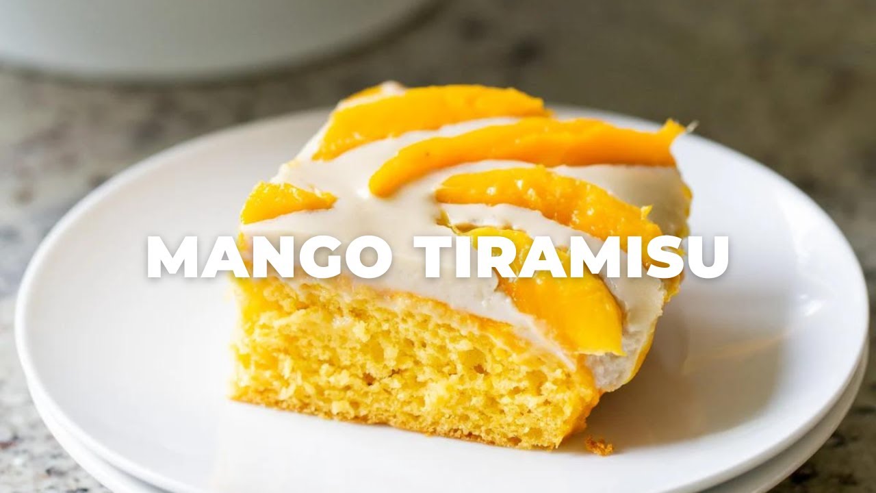 Super Moist and summery Mango Cake you just make! MANGO TIRAMISU - Vegan Richa Recipes