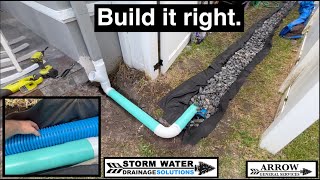 french drains built right - yard drainage - drainage systems