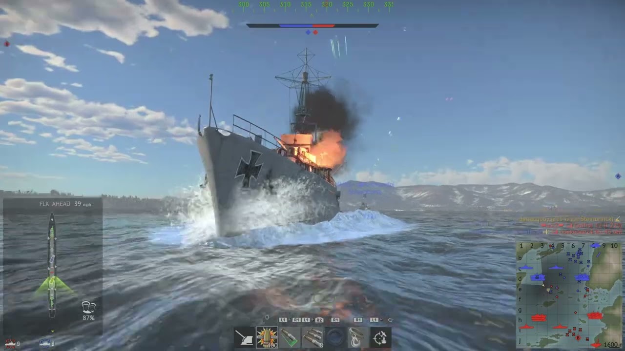 AA defence with The Scharnhorst+Torpedo The Kongo- War Thunder