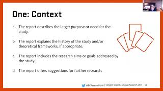 QM Research Webinar: The Report Reader Checklist