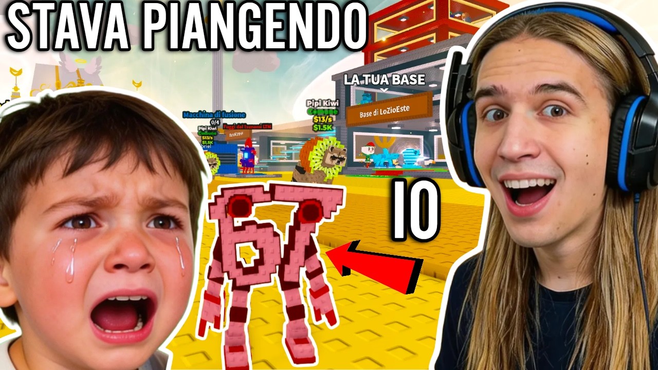 Rubo tutto a questo bambino fingendomi un brainrot di STEAL A BRAINROT.