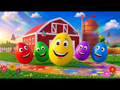 Colorful Eggs on the Farm | Learning Colors & Numbers | Boo Boo Kids