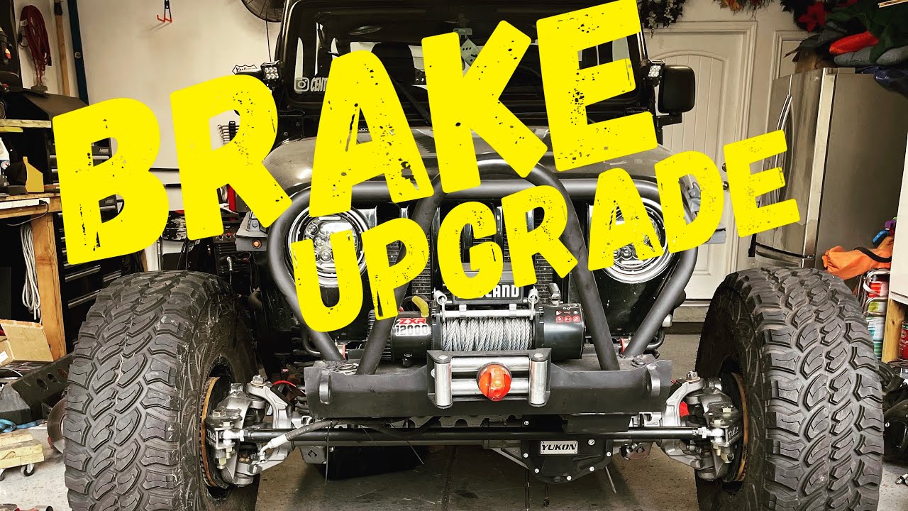 Jeep Brake Upgrade Stretched Jeep TJ AXLE SWAP YouTube