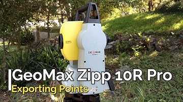 Exporting Points with the GeoMax Zipp 10R Pro