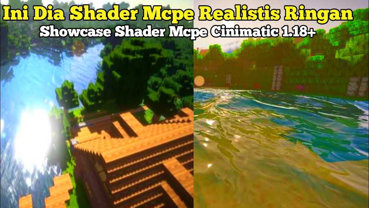 Kereen!! Shader Mcpe Indah Dan Realistis Support Di hp 2GB Ringan Mcpe ...