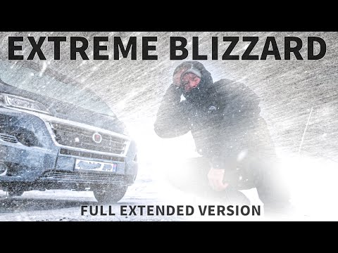 Surviving The Worst Blizzard Of My Life. Extreme Snow Storm Winter Van Life Camping, Hurricane Winds
