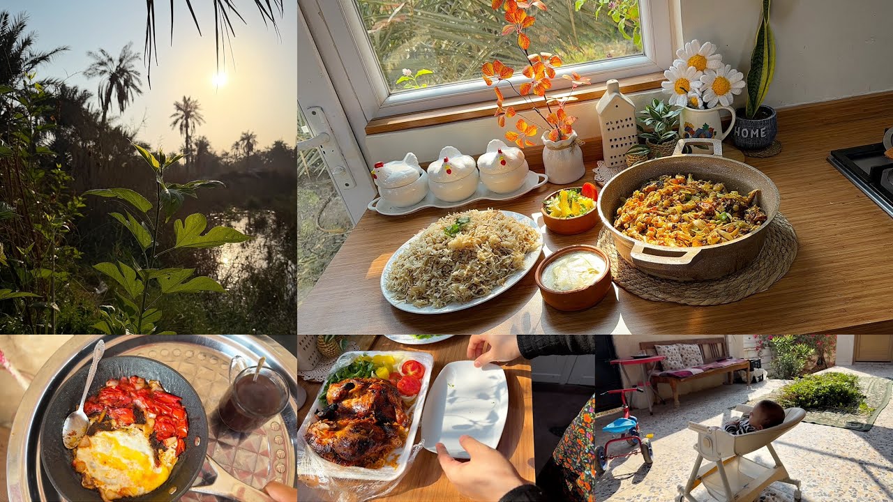 يوميات بيتنا🏡بهاي الدجاجه المشويه لازم اطلع غده عراقي عائلي 🙂‍↕️تحدوني 👩🏻‍🍳؟