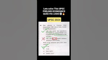 Use Logic to solve UPSC 2025 PRELIMS QUES Like this🔥