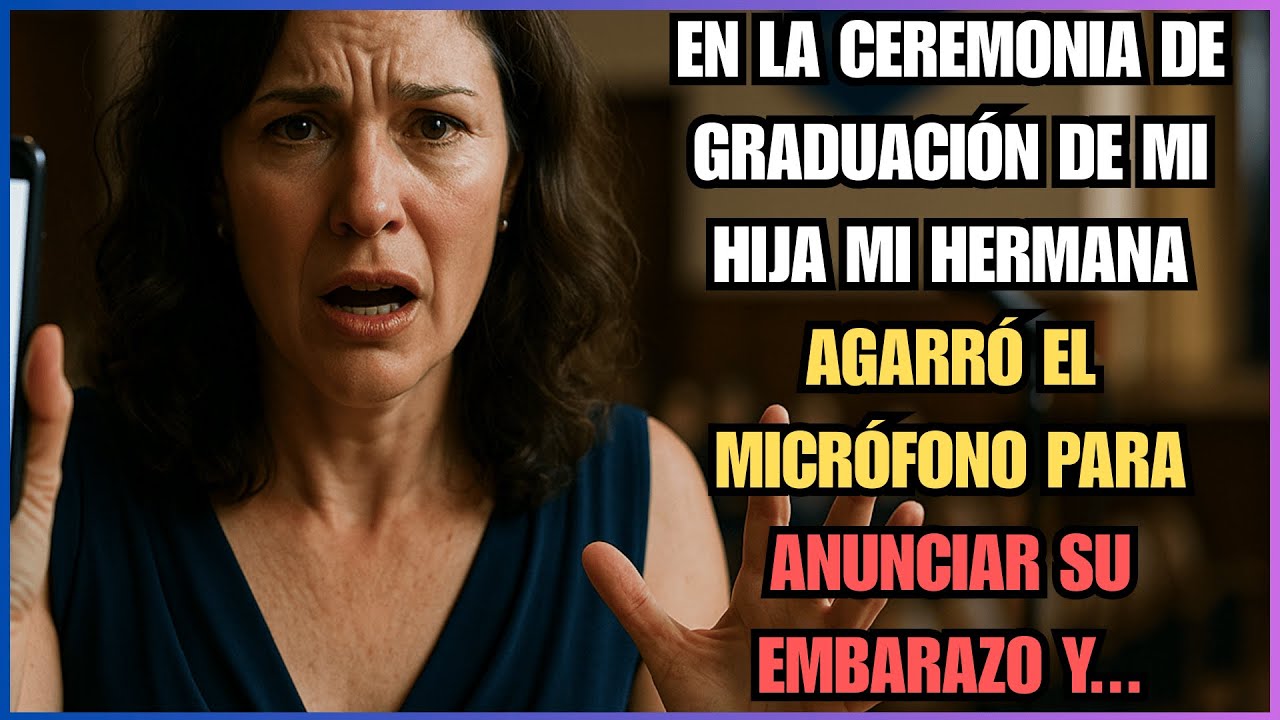 En La Ceremonia De Graduación De MI HIJA MI HERMANA Agarró El Micrófono Para Anunciar Su Embarazo...