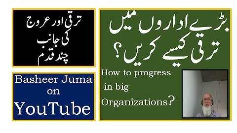 Basheer Juma Work place How to progress in a big organization Video