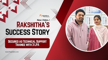 Congratulations Rakshitha Technical Support Trainee at Pyspider BTM HELP with 3 LPA Salary Package!