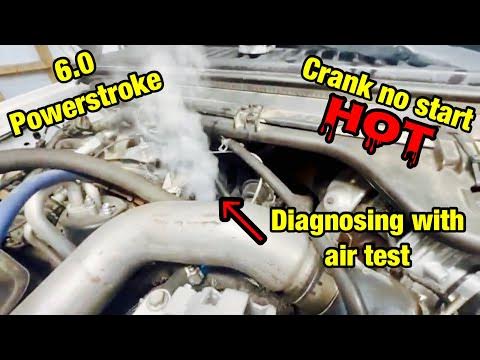 6.0 Powerstroke crank no start hot - YouTube