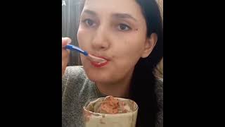 chocolaty and creamy desert eating asmr by@Marta Riva vlog