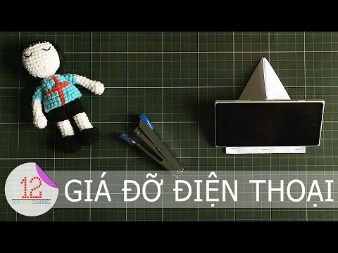 Video Hướng dẫn cách làm giá đỡ điện thoại bằng GIẤY | 12... - youtube