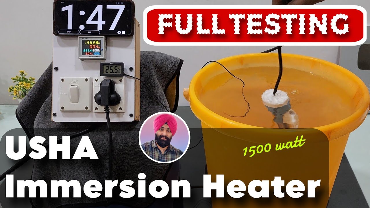 USHA Immersion Heater 1500-Watt Full Testing - YouTube