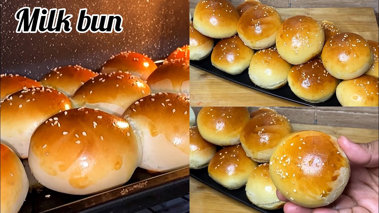 চুলায় ও ওভেনে তৈরি মিল্ক বান/বার্গার বান রেসিপি Milk Bun Recipe