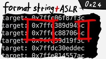 Playing around with a Format String vulnerability and ASLR. format0 - bin 0x24