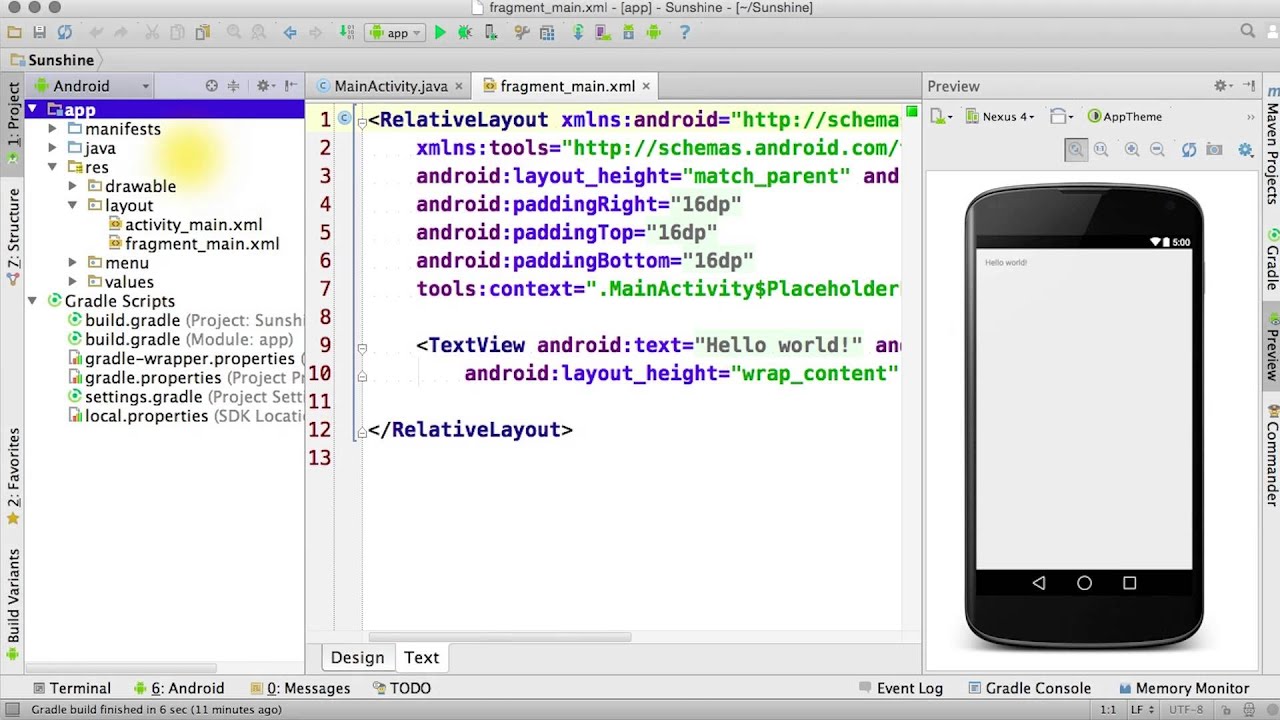 Finish Creating a New Project - Developing Android Apps - YouTube