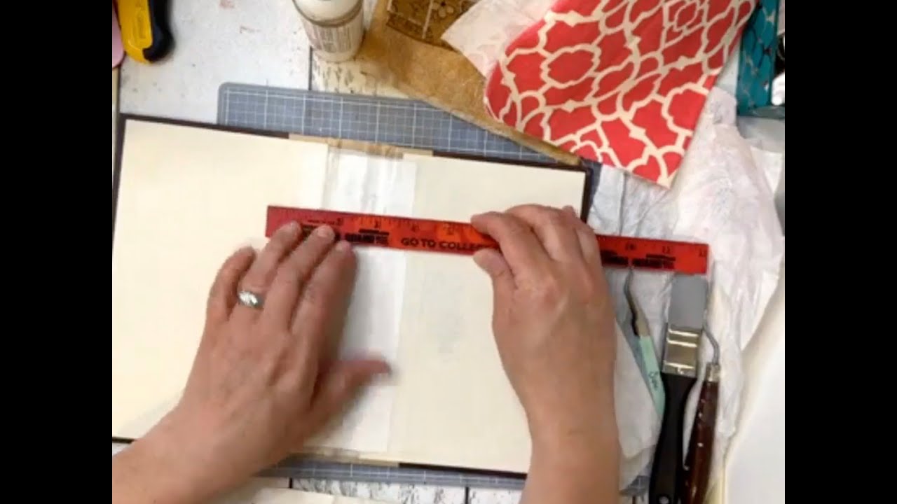 Making a Junk Journal Cover from a HardCover Library Book YouTube
