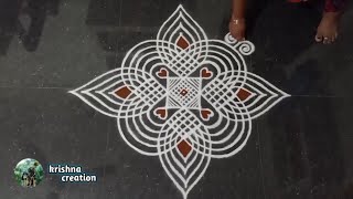 Maargazhi Madham Padi Kolam Design | 7x1 dots Padi Kolam | Dhanurmasam Muggulu | Rangoli Kolam