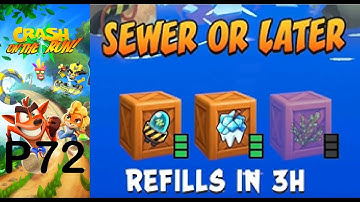 Crash Bandicoot: On the Run! - P72 - Sewer or Later - Every Wiggle Weed