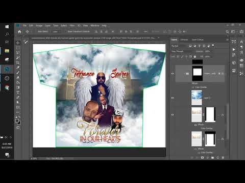 All Over Remembrance Memorial RIP Foto shirt Photoshop Projeto Tutorial Template Como conceber