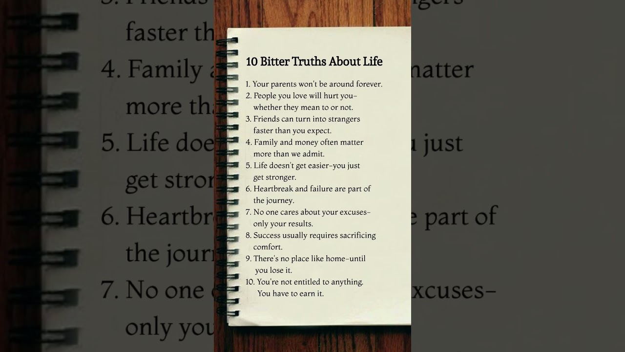 10 Bitter Truths About Life | 