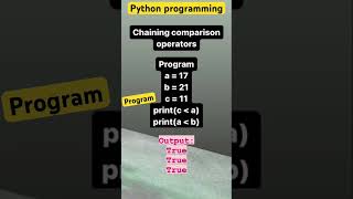 Pythons programming🥳|| Chaining comparison operators|| computer basic tricks#viral @languagefacts