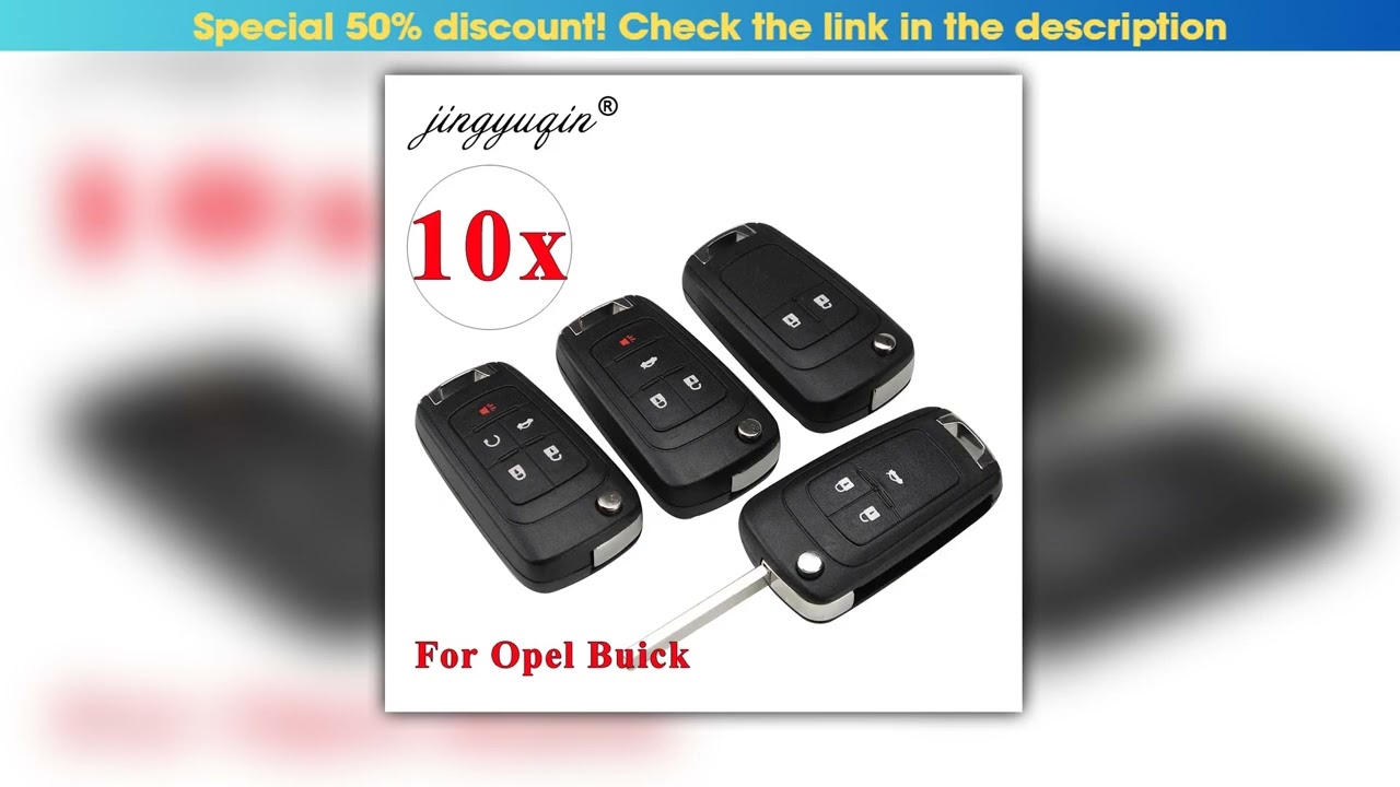 jingyuqin 10pcs 2345 BTN Key Shell for VAUXHALL OPEL Insignia Astra J Zafira C Mokka Car Control