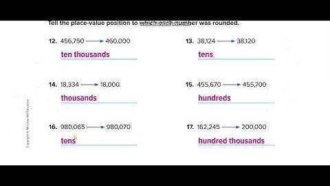 Grade 4 Chapter 1 Lesson 5 Use Place Value to Round (Part 2)