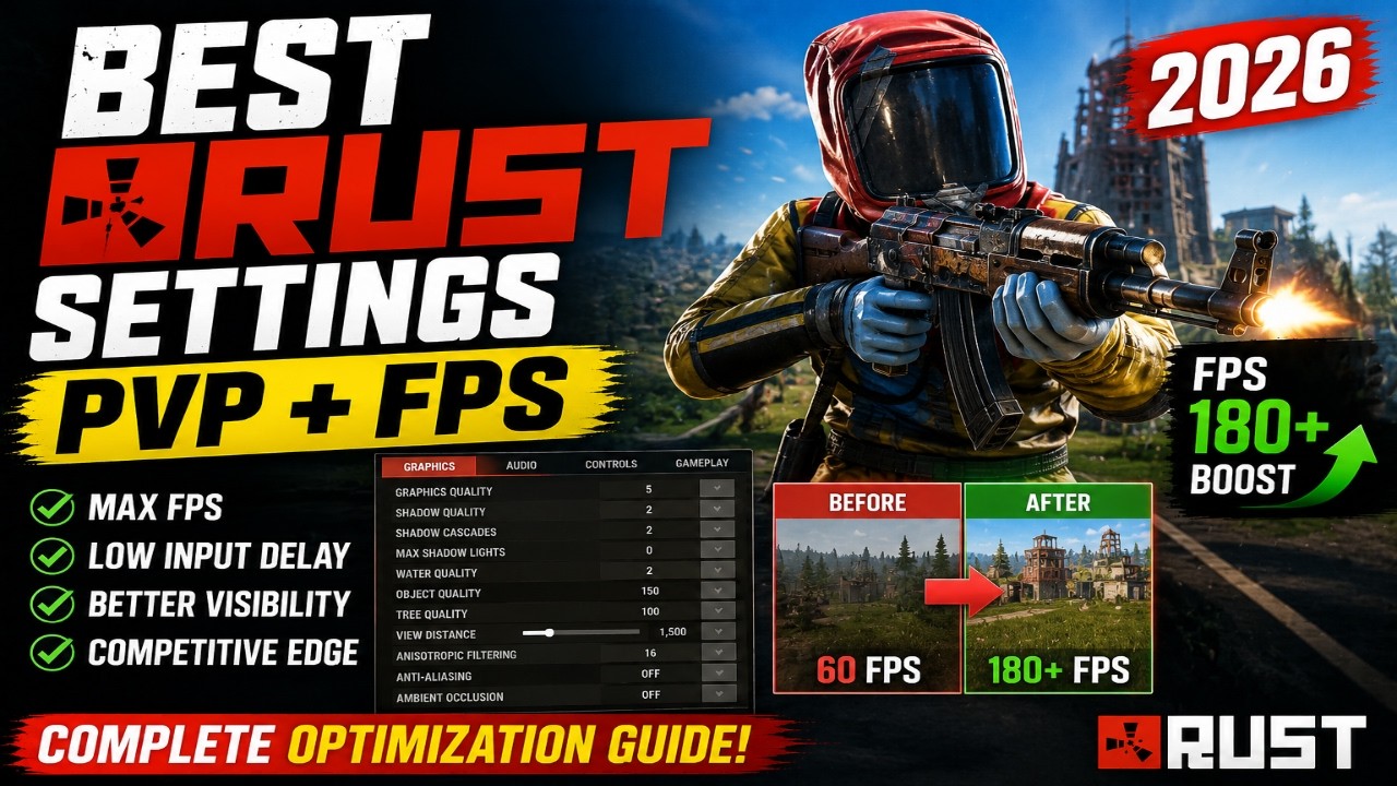BEST Rust Settings for PVP and FPS in 2026! Complete Rust Graphics ...