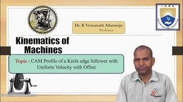 CAM Profile of a Knife edge follower with Uniform Velocity with Offset by Dr. K Viswanath Allamraju