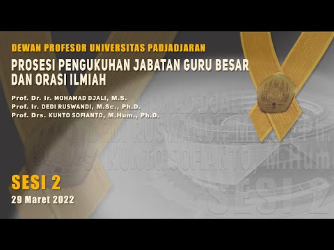 Pengukuhan GB Prof. Mohamad Djali, Prof. Dedi Ruswandi, Prof. Kunto Sufianto