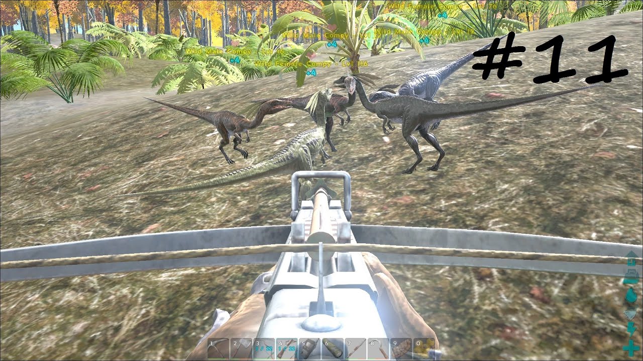 Ark Survival Evolved: Alpha Carno and Compy taming [Nederlands] - YouTube
