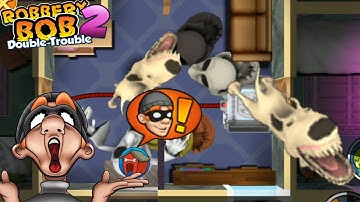 Robbery Bob 2 | Angry Dog Costume Vs Mario Ghost | Part 20