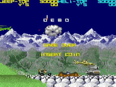 Silk Worm Tecmo 1988 Attract Mode 60fps 