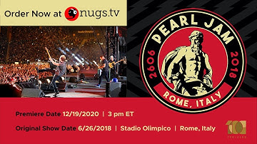 Pearl Jam Live from Rome, Italy June 26th 2018 Preview