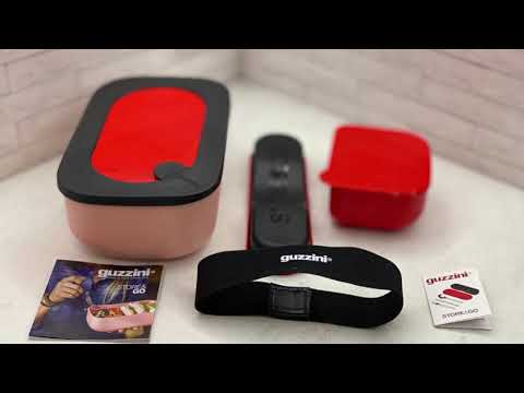 Набор из ланч-бокса и приборов store & go красный Guzzini | Видео обзор от Kitchen-Devices.ru