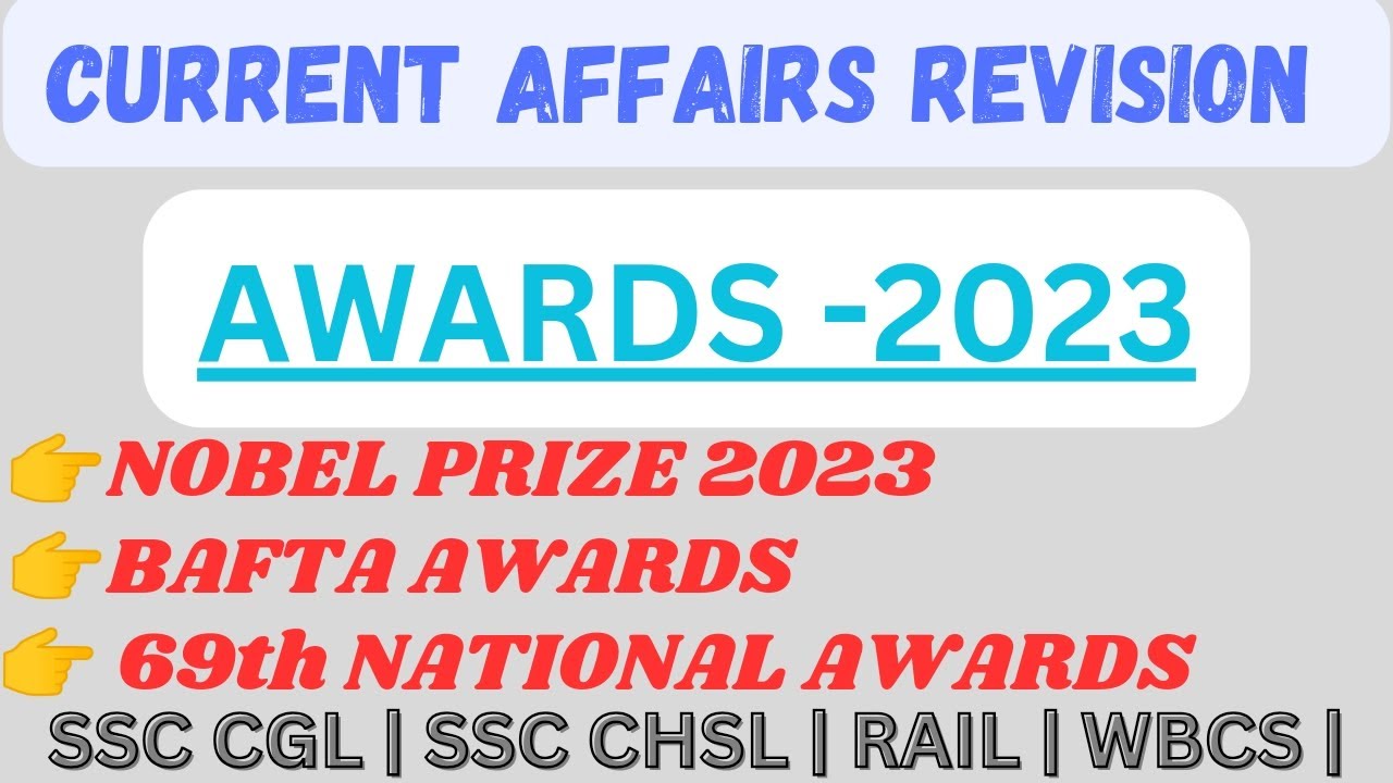 Current Affairs Awards 2023 | important awards 2023