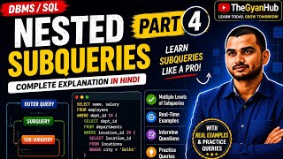 SQL Nested Subqueries Explained in Hindi 🔥 | Multi-Level Subquery with Real Examples | Part 4