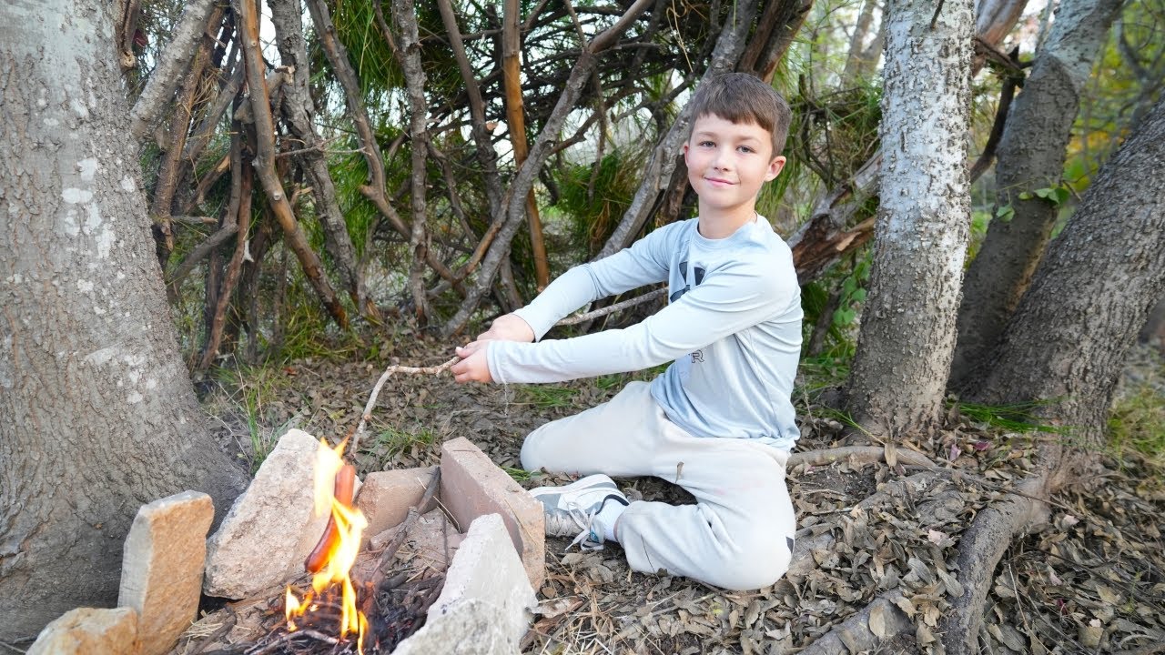 Hudson Goes Camping and Builds His Own Base