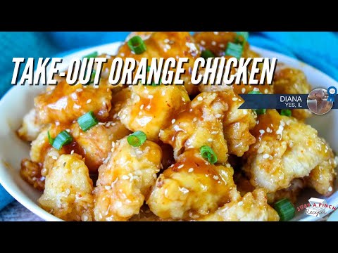 Take-Out Orange Chicken Recipe - fried chicken in a fresh orange and ginger sauce with a kick!