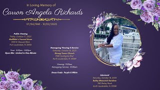IN LOVING MEMORY OF CARRON ANGELA RICHARDS