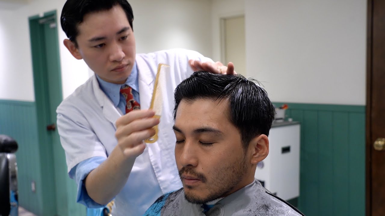 💈🇯🇵1920年代のアールデコ調な内装が特徴の理容室「富士東洋理髪店」でクラシックな総合調髪 | ヘアカット シェービング シャンプー ASMR