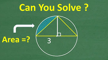 A triangle is inscribed in a circle with a radius = 3, what’s the area of the shaded region?