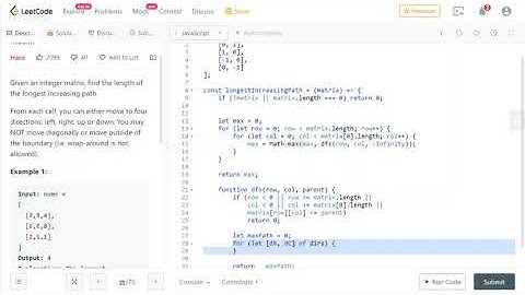 LeetCode  329. [HARD] Longest Increasing Path in a Matrix