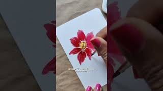 Simple Steps to Paint a Cosmo #watercolorflowers #princetonspringflorals2023 #learntopaint