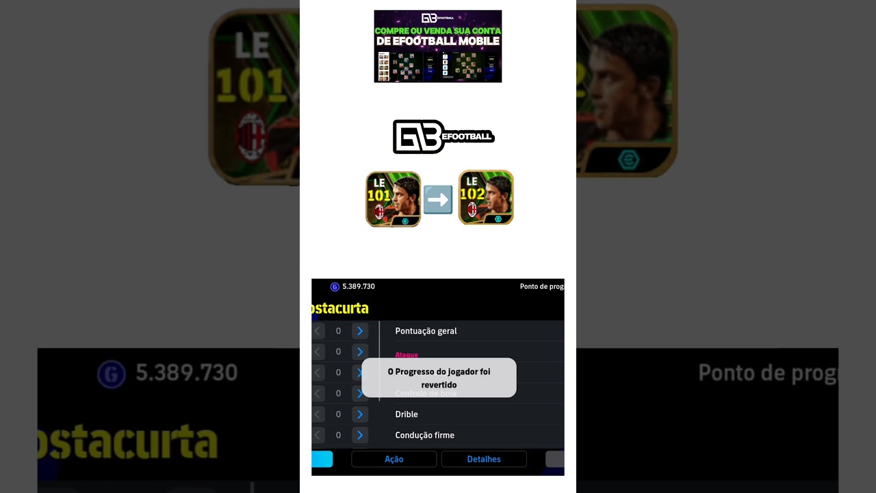 Costa curta 102 no efootball