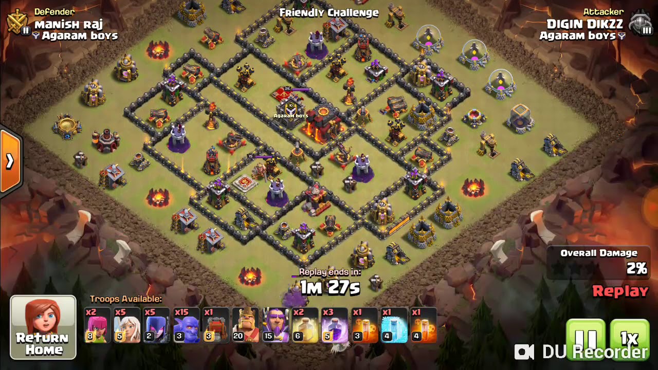 COC Any th 10 3star with low level heroes