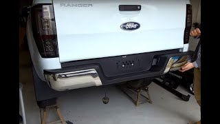 Ford Ranger rear step bumper - demo / options / fitting guide / Fitting with Tow bar etc..